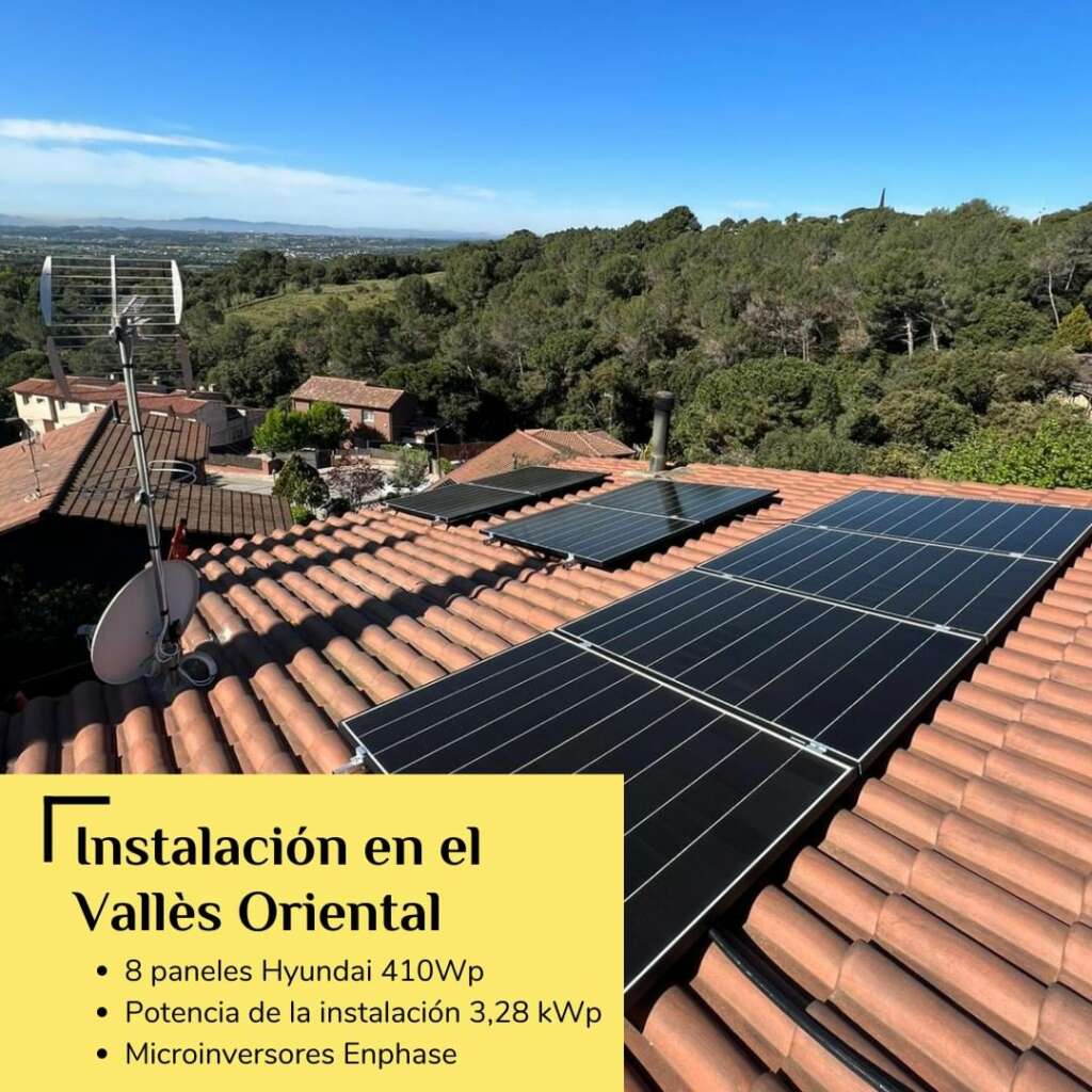 foto instalacion paneles solares en el Valles Oriental