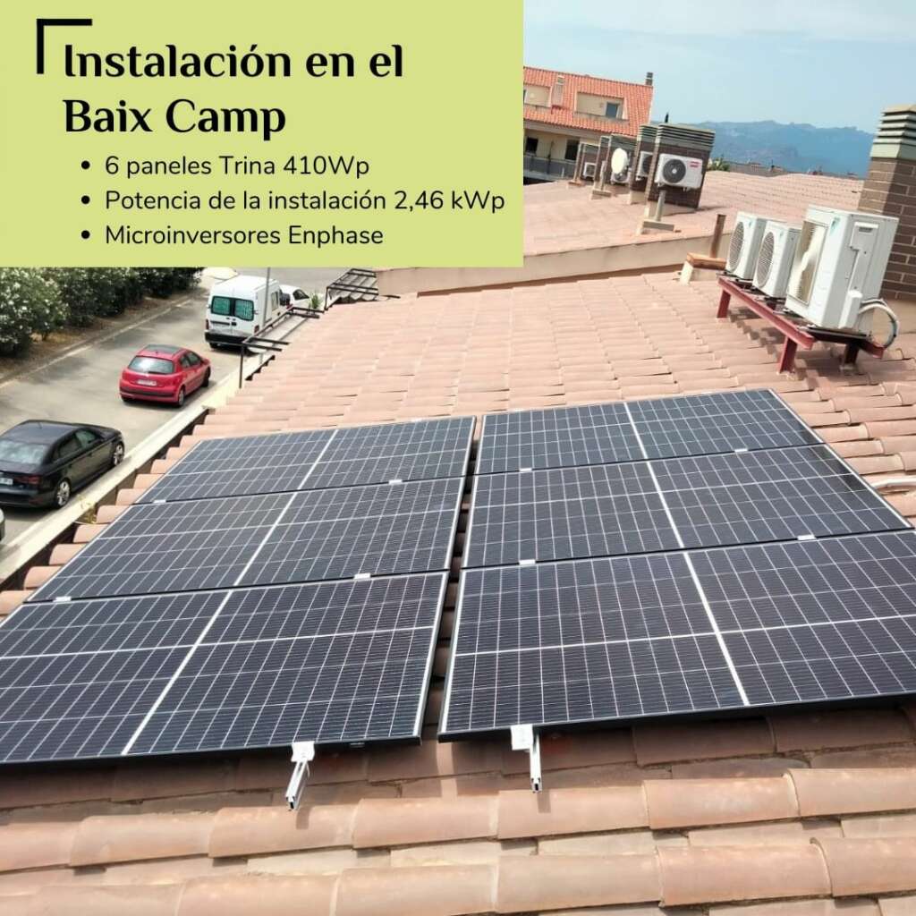 foto instalacion paneles solares en el baix camp