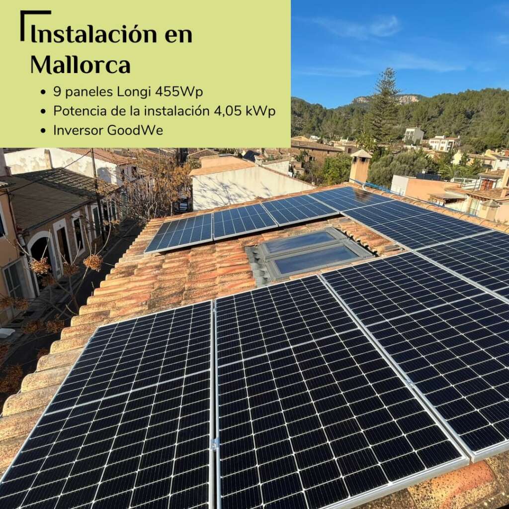 foto instalacion paneles solares en mallorca