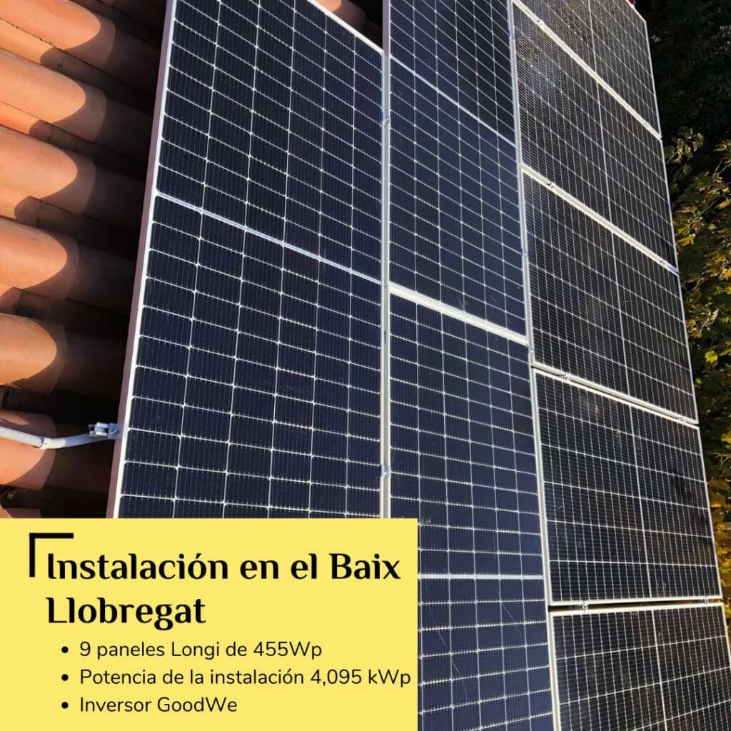 foto instalacion paneles solares en el llobregat