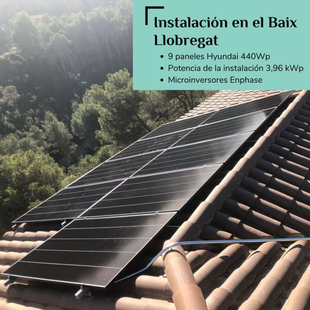 foto instalacion paneles solares en el baix llobregat